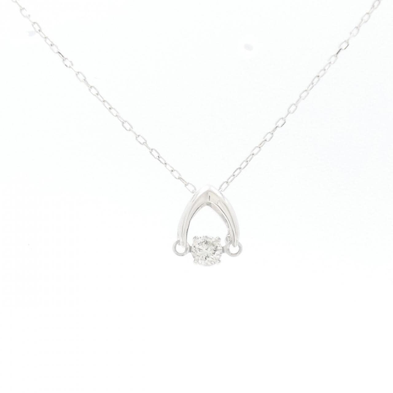K18WG ダイヤモンド ネックレス 0.10CT
