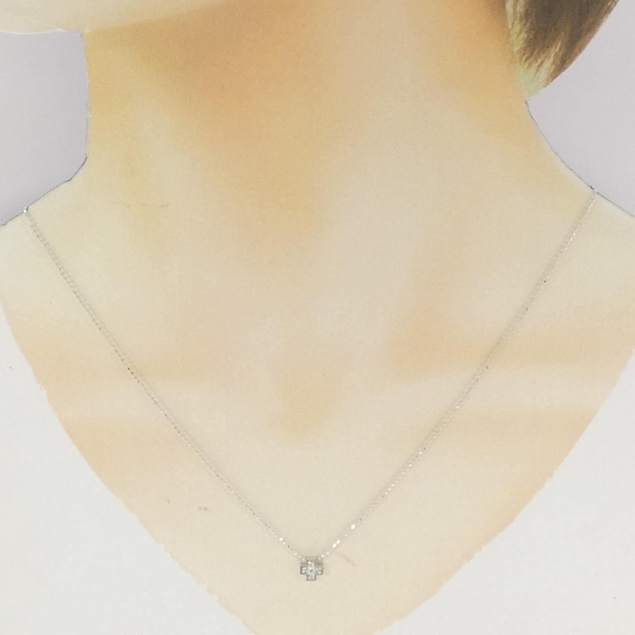 K18WG ダイヤモンド ネックレス 0.05CT