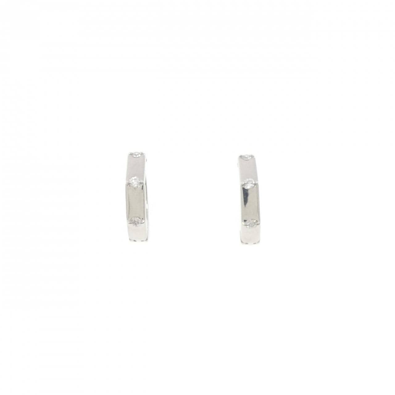 PT950钻石耳夹0.04克拉