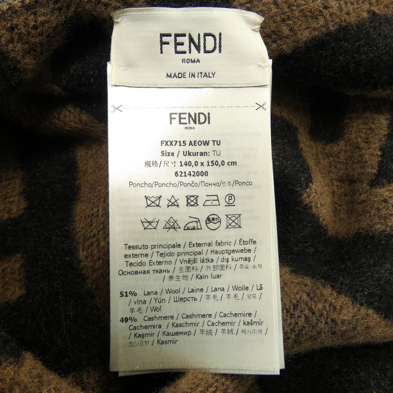 FENDI FF Poncho FXX715 AEOW Cape