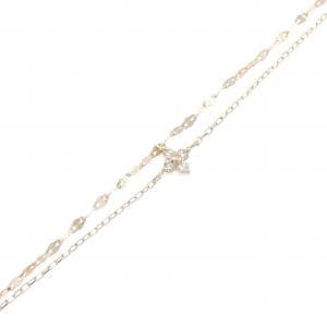 K10PG フラワー ダイヤモンド ブレスレット 0.05CT