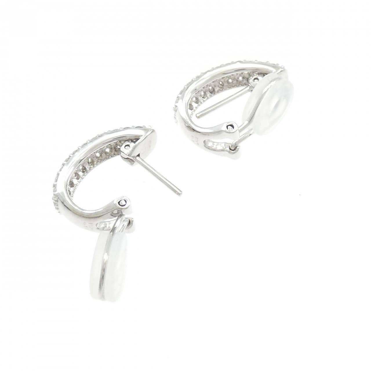 K18WG パヴェ ダイヤモンド ピアス/イヤリング 1.06CT