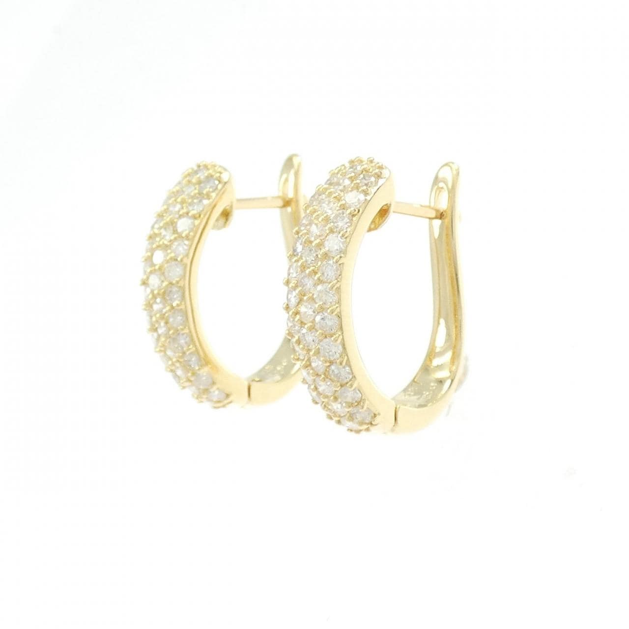 K18YG パヴェ ダイヤモンド ピアス 1.00CT