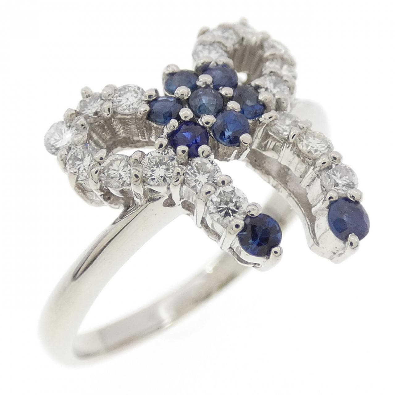 PT900 リボン サファイヤ リング 0.30CT