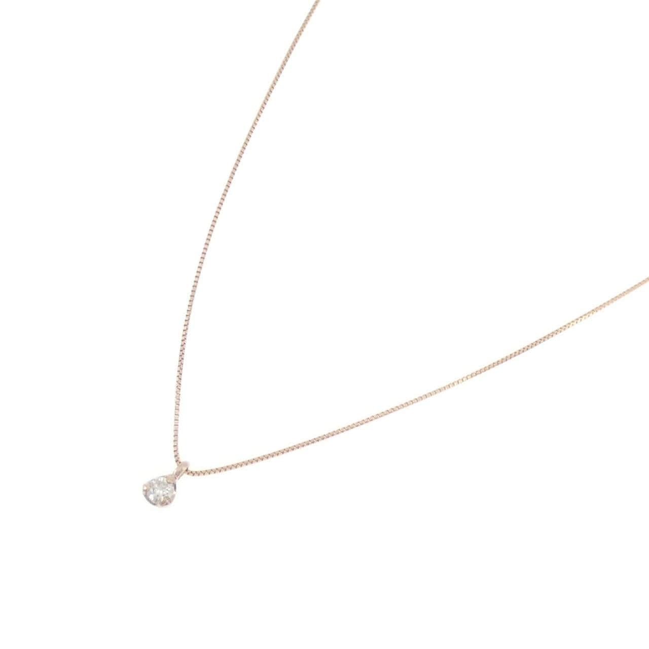 K18PG ソリティア ダイヤモンド ネックレス 0.10CT