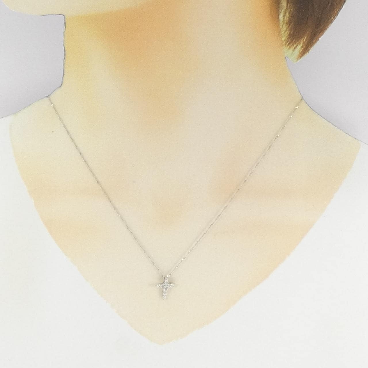PT850/PT900 クロス ダイヤモンド ネックレス 0.25CT