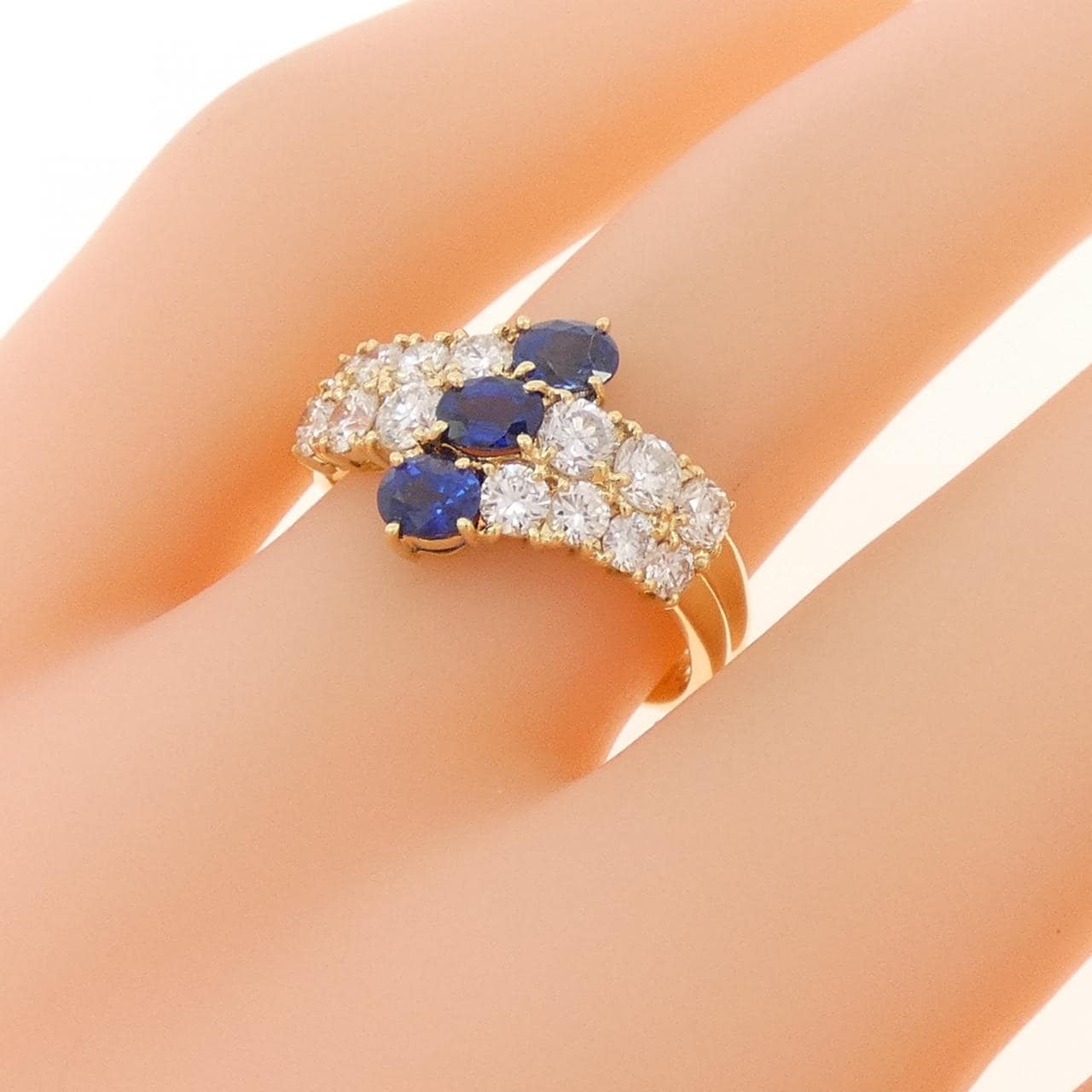 K18YG サファイヤ リング 0.72CT