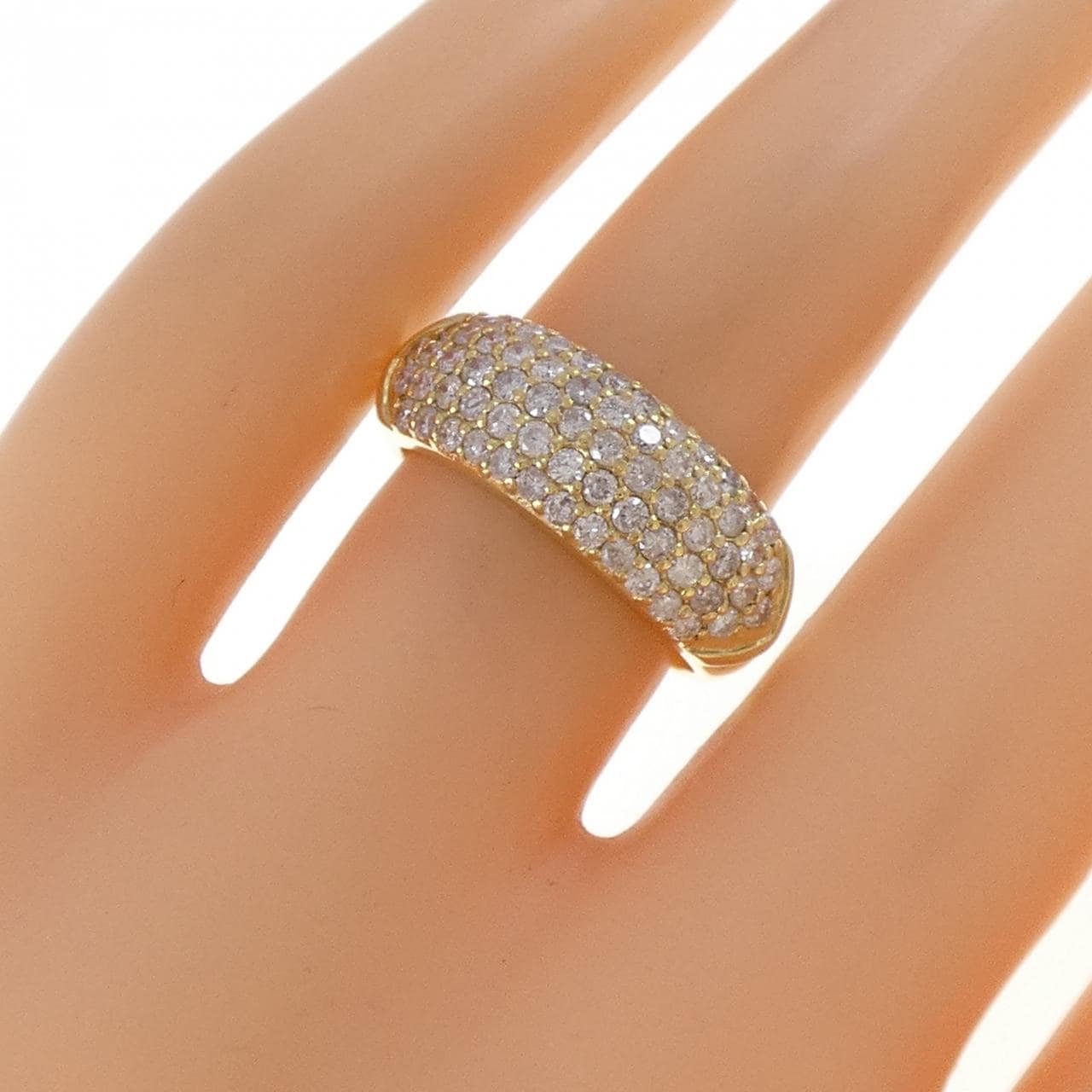 K18YG パヴェ ダイヤモンド リング 1.00CT