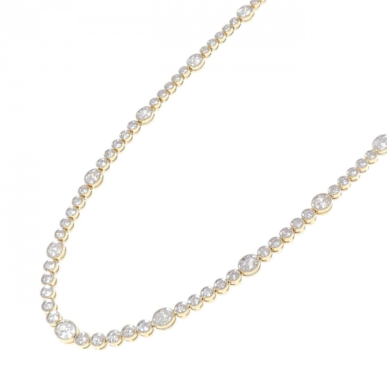 K18YG/K18WG ダイヤモンド ネックレス 7.95CT