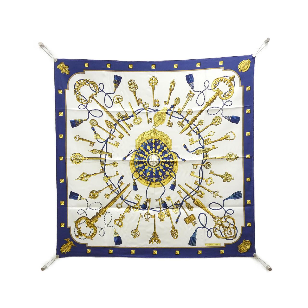 エルメス LES CLES カレ スカーフ