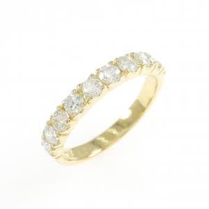 K18YG ハーフエタニティ ダイヤモンド ピンキー リング 0.50CT