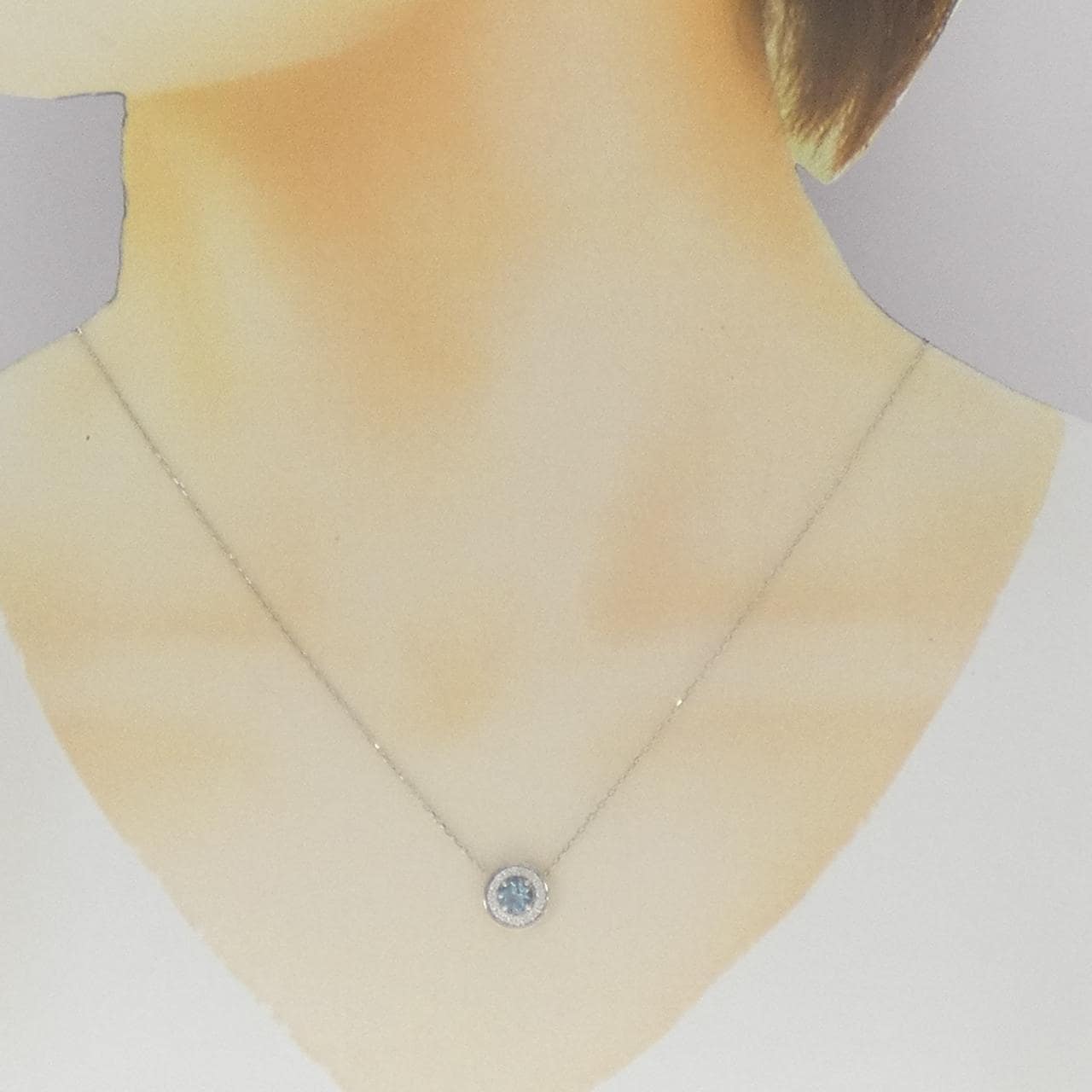 PT900/PT850 アクアマリン ネックレス 0.37CT