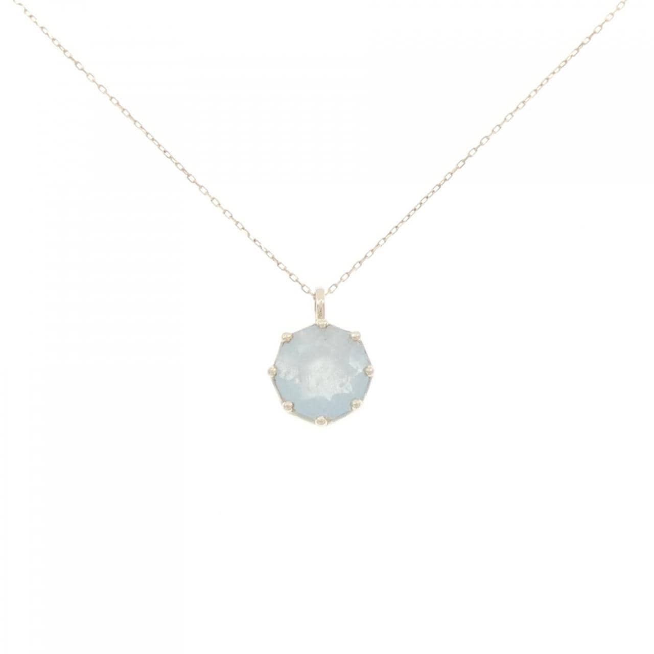 [BRAND NEW] K10YG Aquamarine Necklace