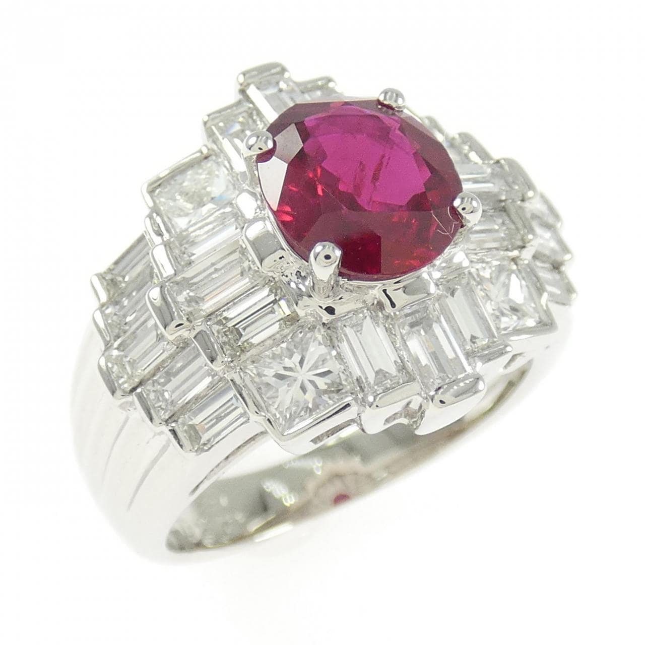 PT900 Ruby Ring 1.67CT