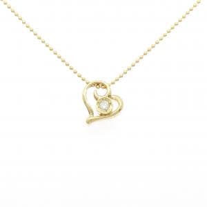 K18YG ハート ダイヤモンド ネックレス 0.07CT