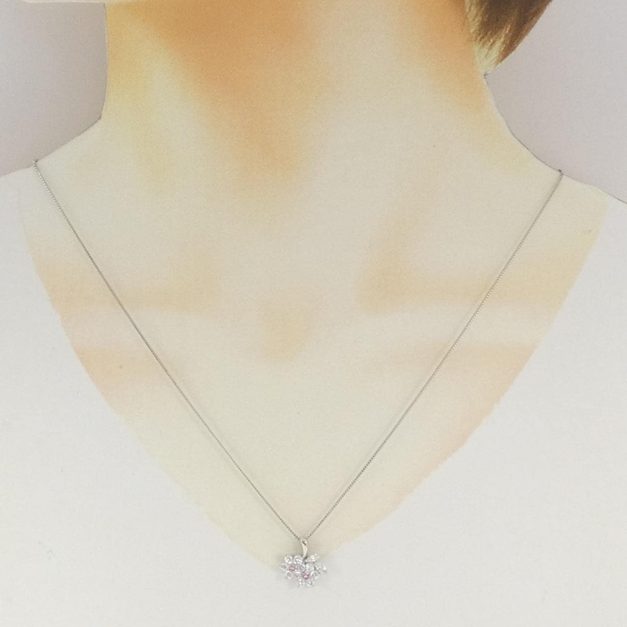 PT900/PT850 ダイヤモンド ネックレス 0.114CT FIPP SI1