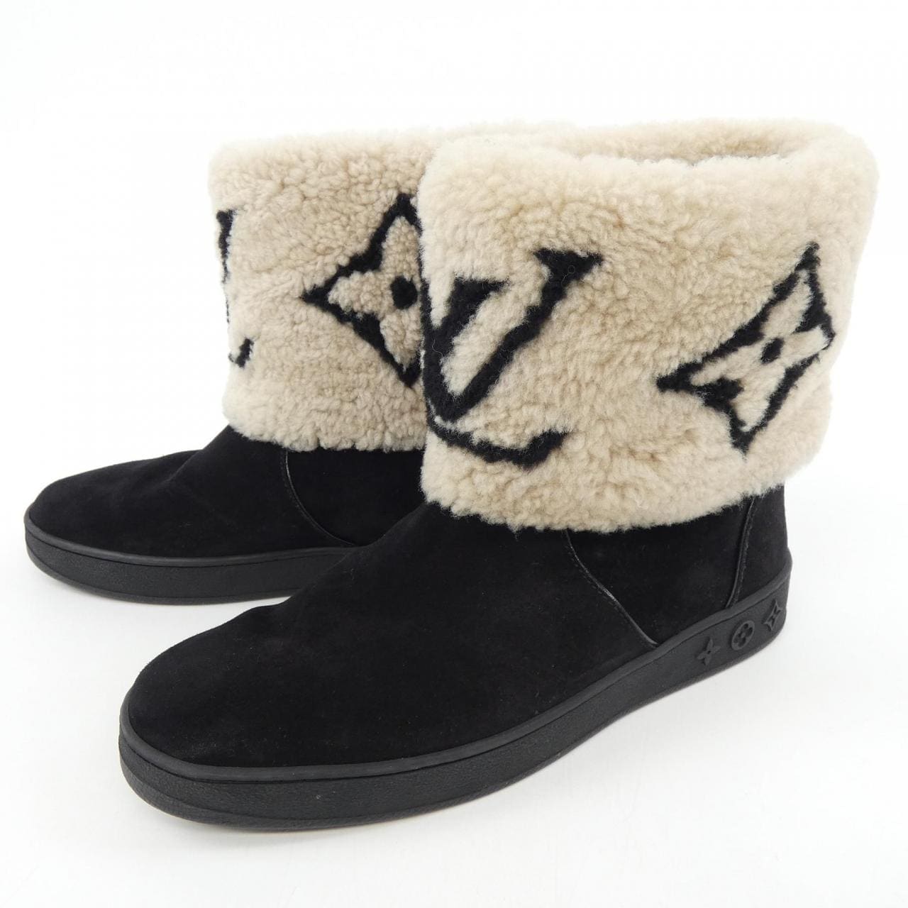 ルイヴィトン LOUIS VUITTON SNOW DROP FLAT ANKLE スノードロップライン ブーツ