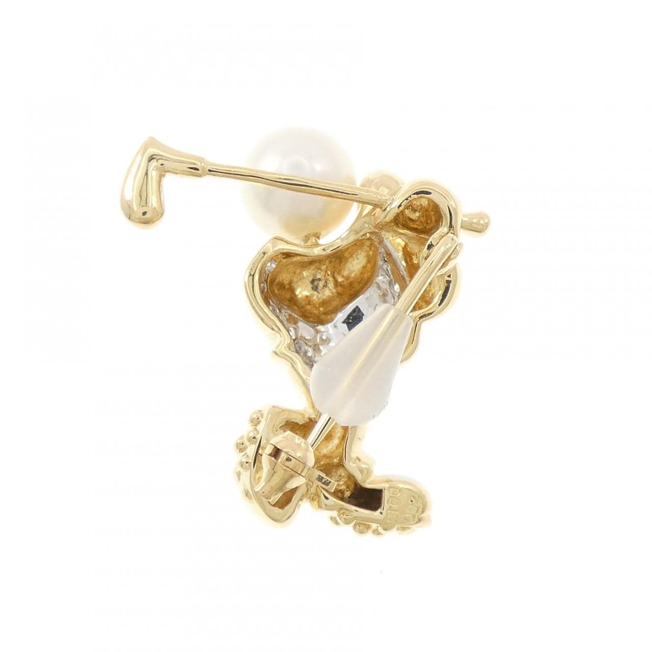 750YG/750WG アコヤパール ブローチ 7.4mm