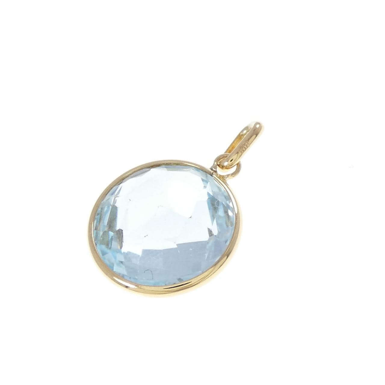 K18YG blue Topaz pendant