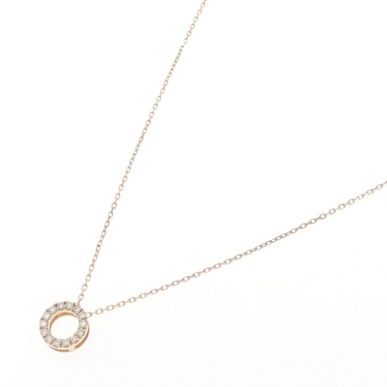 K18PG ダイヤモンド ネックレス 0.12CT