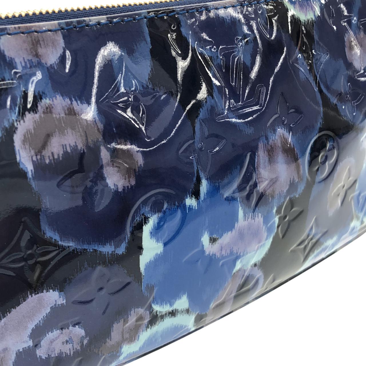 ルイヴィトン モノグラム ヴェルニ フラワー イカット ポシェット アクセソワール M90041 アクセサリーポーチ