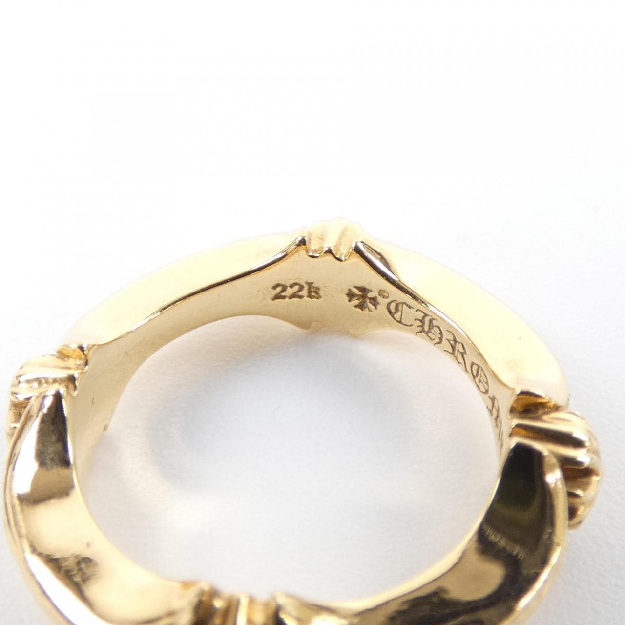 クロムハーツ CHROME HEARTS PLUS & BONE 207165859GLD RING