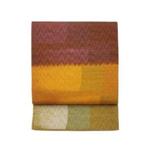 【未使用品】袋帯　紬織　全通柄