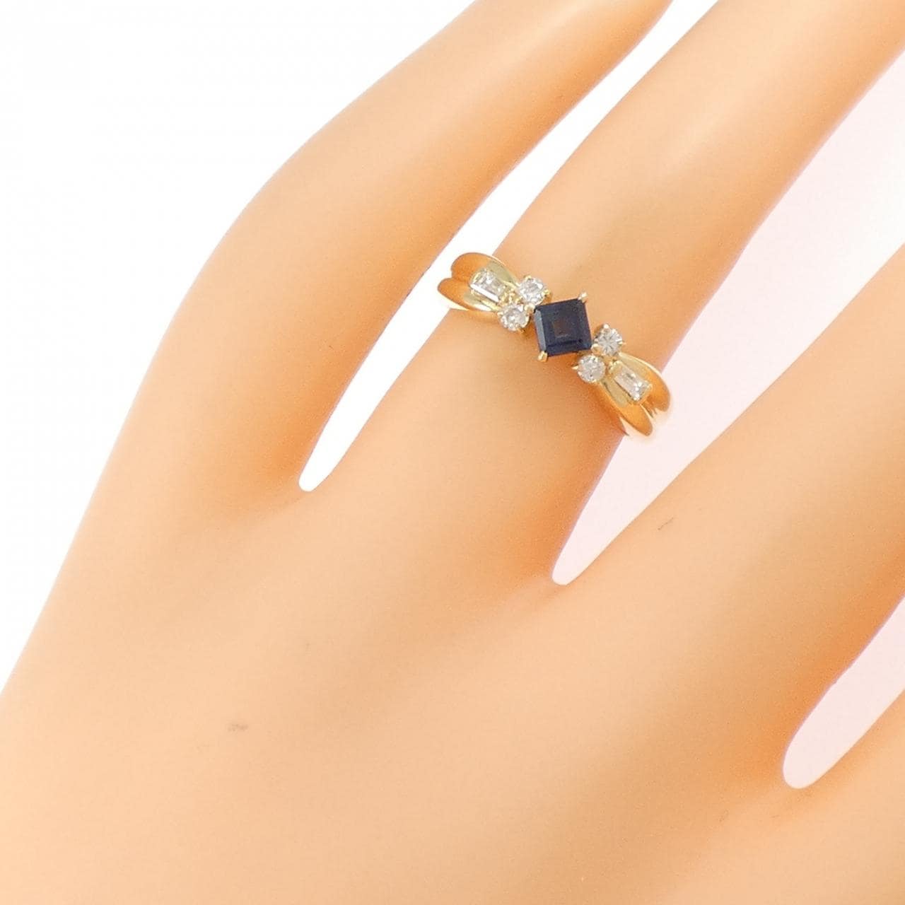 K18YG サファイヤ リング 0.31CT