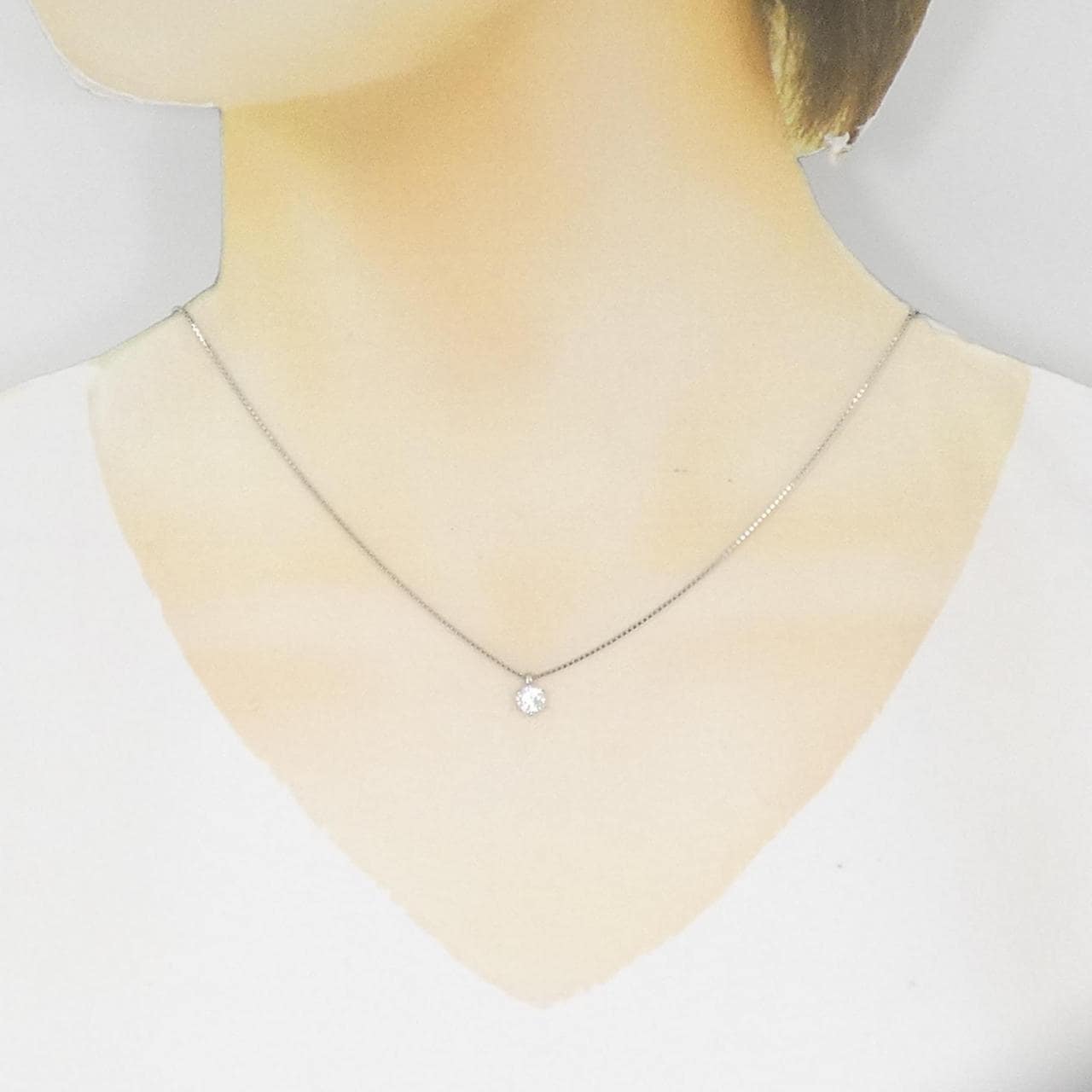PT Solitaire Diamond Necklace 0.381CT