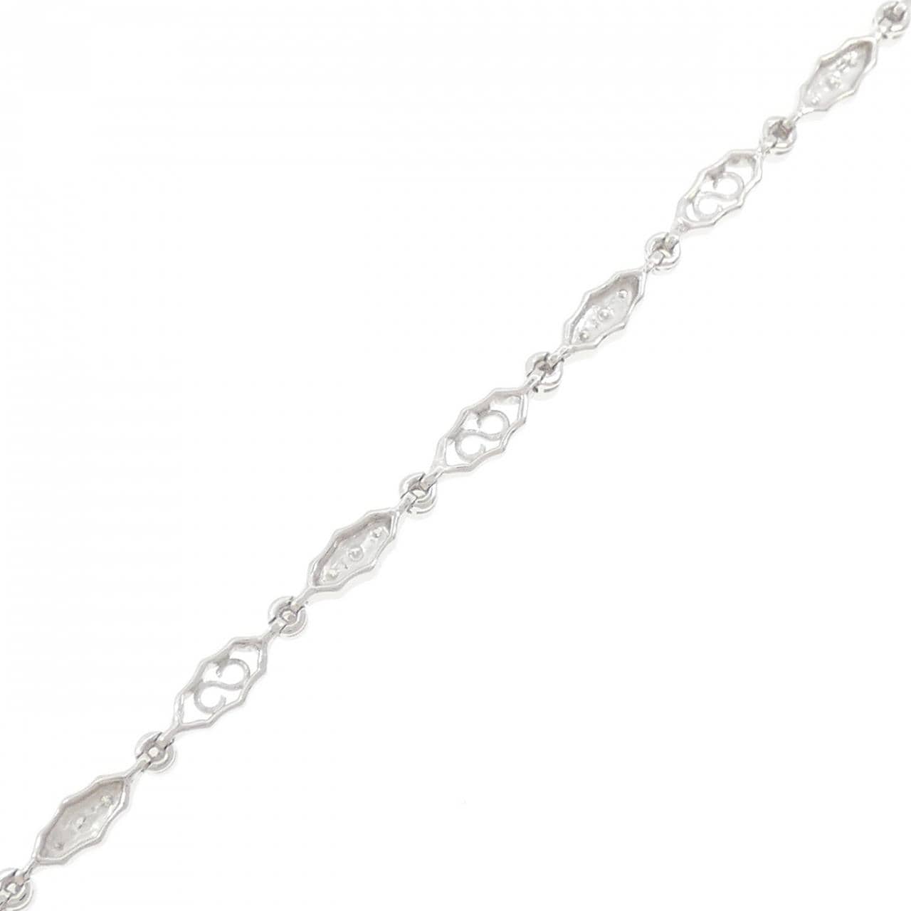 K18白金鑽石手鍊，0.62克拉