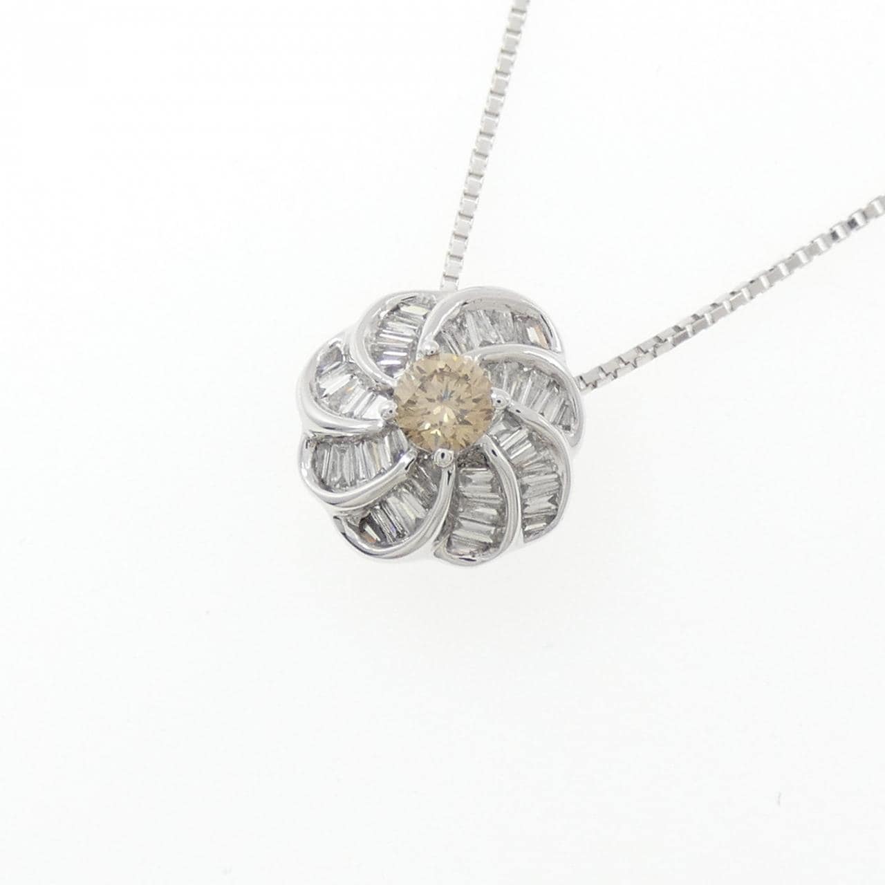 K18WG ダイヤモンド ネックレス