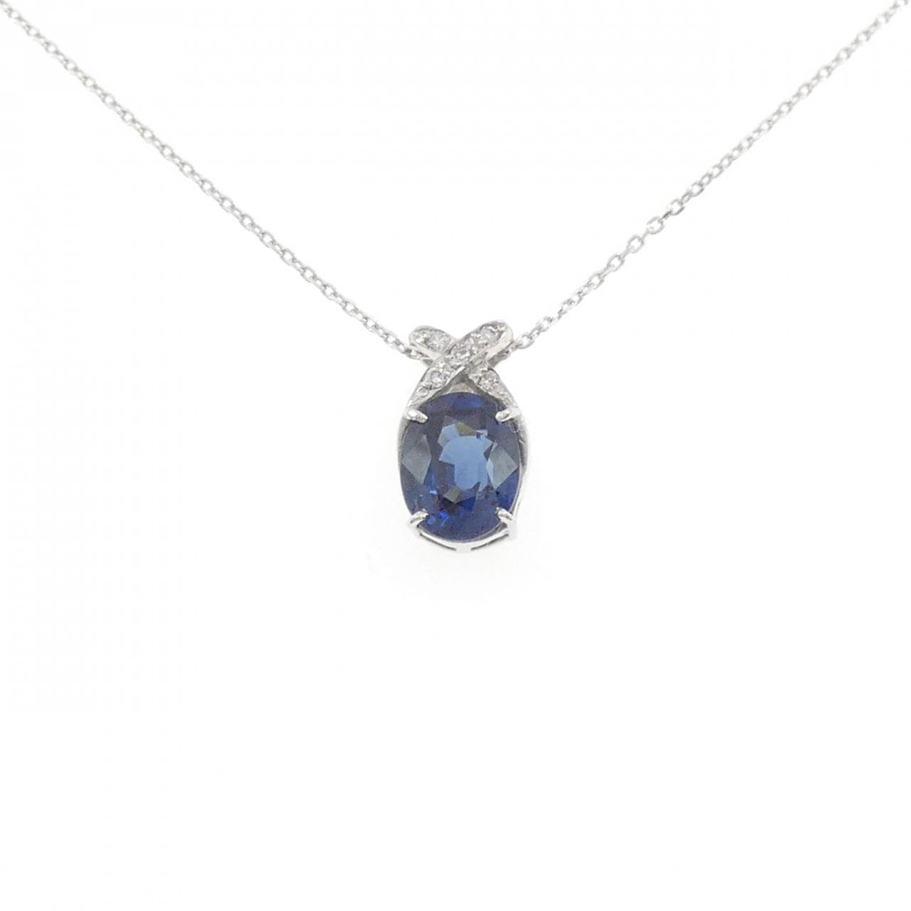 K18WG サファイヤ ネックレス 1.53CT