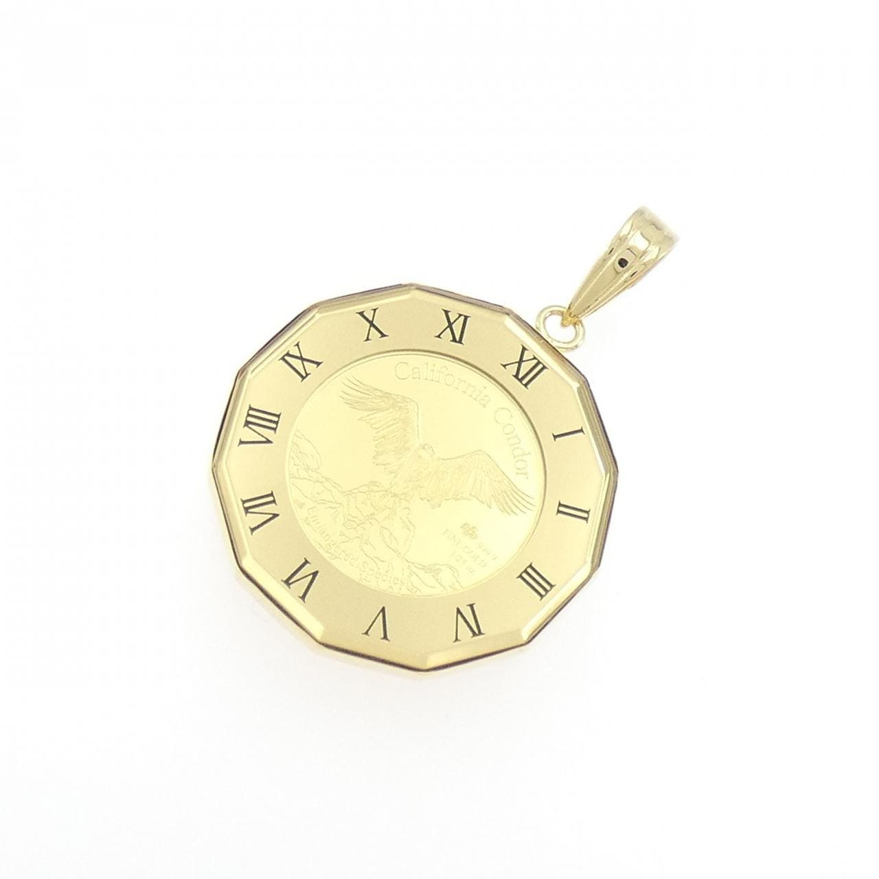 K18YG(枠) コイン ペンダント