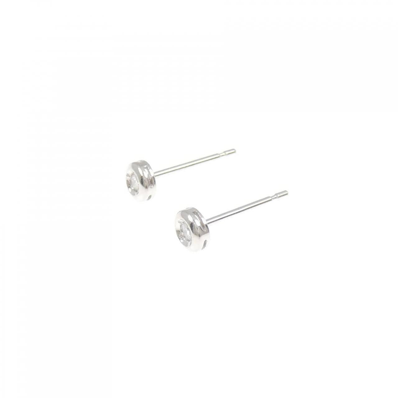 PT900 Solitaire Diamond Earrings 0.04CT
