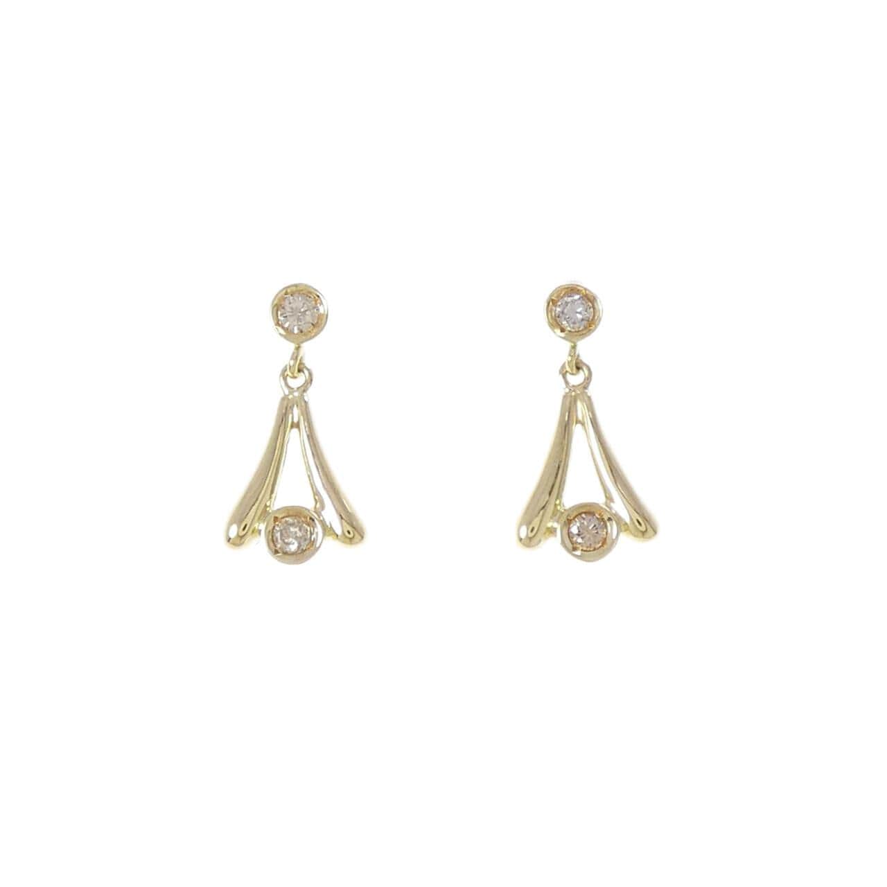 K18YG ダイヤモンド ピアス 0.16CT