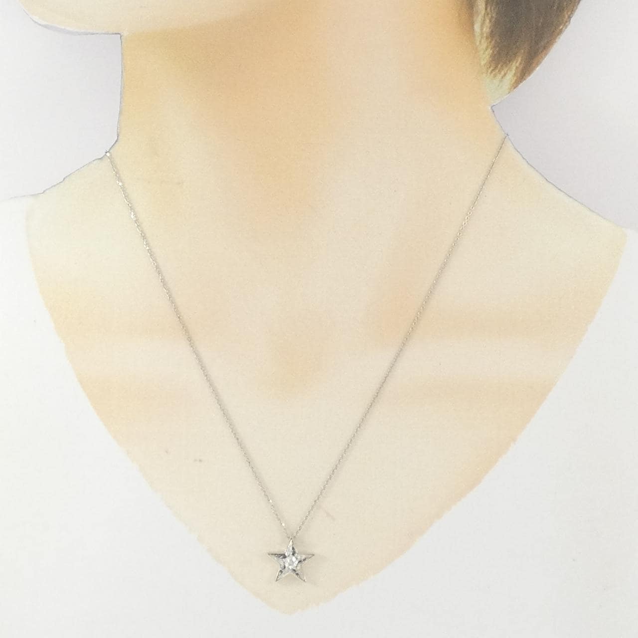PT900/PT850 スター ダイヤモンド ネックレス 0.140CT