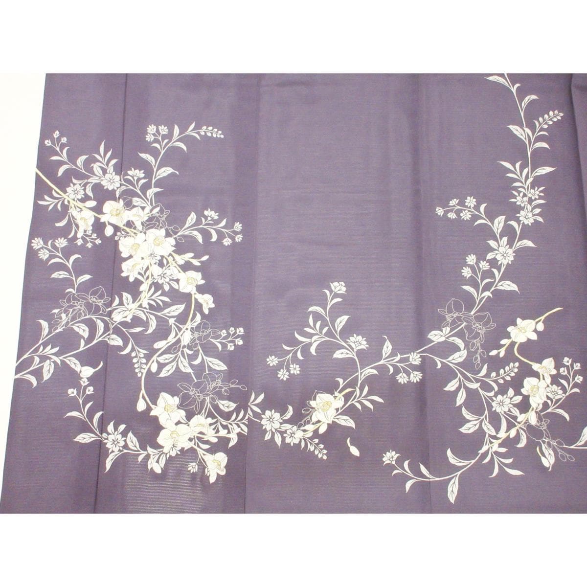 【未使用品】単衣　駒絽訪問着　銀彩友禅刺繍入り