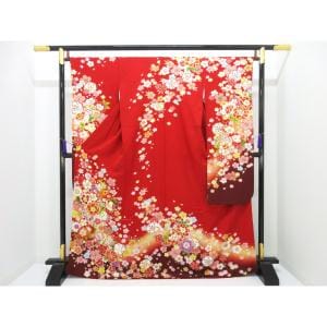 振袖　友禅加工刺繍入り　ボカシ染