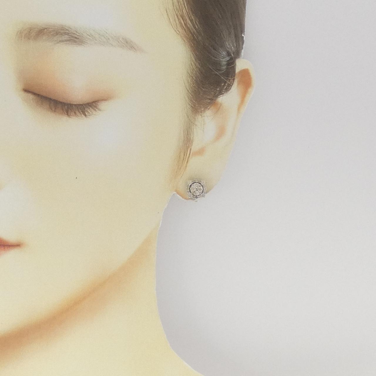 K18WG ダイヤモンド ピアス 1.00CT