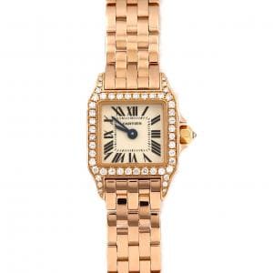 Cartier Mini Santos de Moiselle PG/D WF9011Z8 PG/RG石英