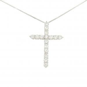 PT900/PT850 クロス ダイヤモンド ネックレス 3.035CT