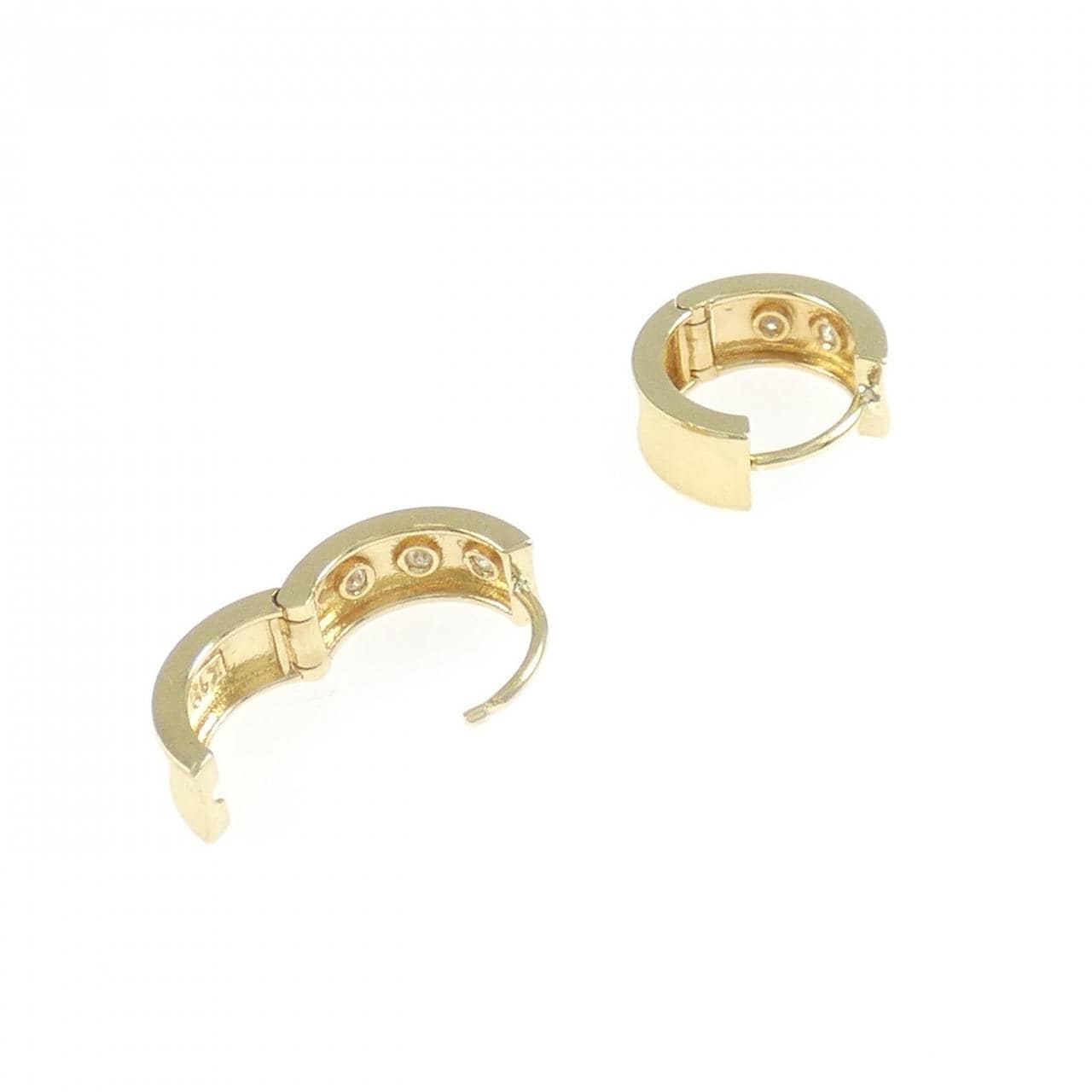 K18YG ダイヤモンド ピアス 0.08CT