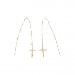 K10YG クロス ピアス