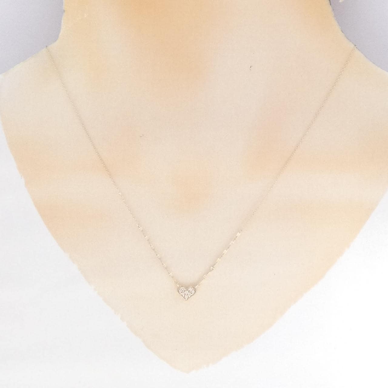 K10YG ハート ダイヤモンド ネックレス 0.04CT