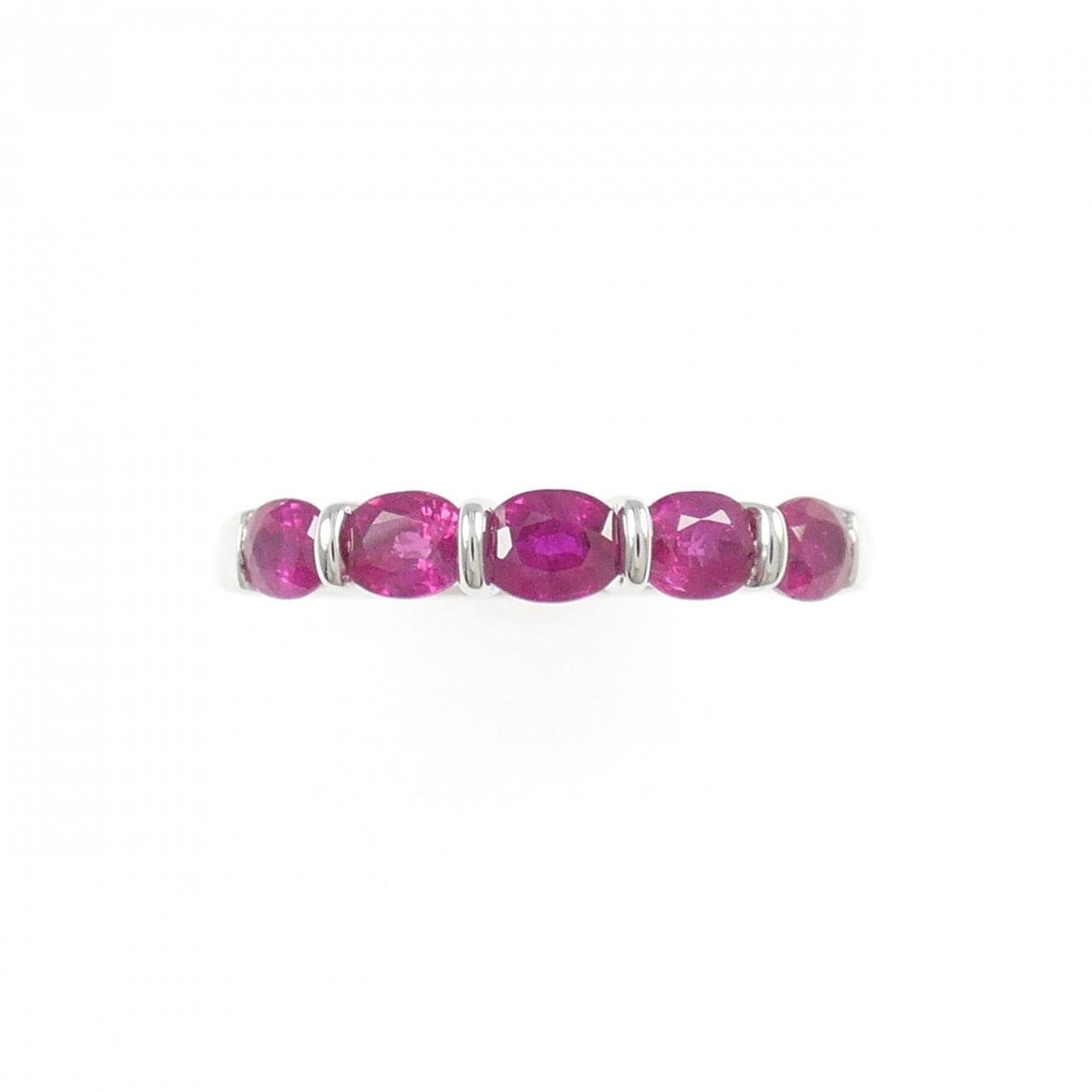 K18WG ルビー リング 0.80CT