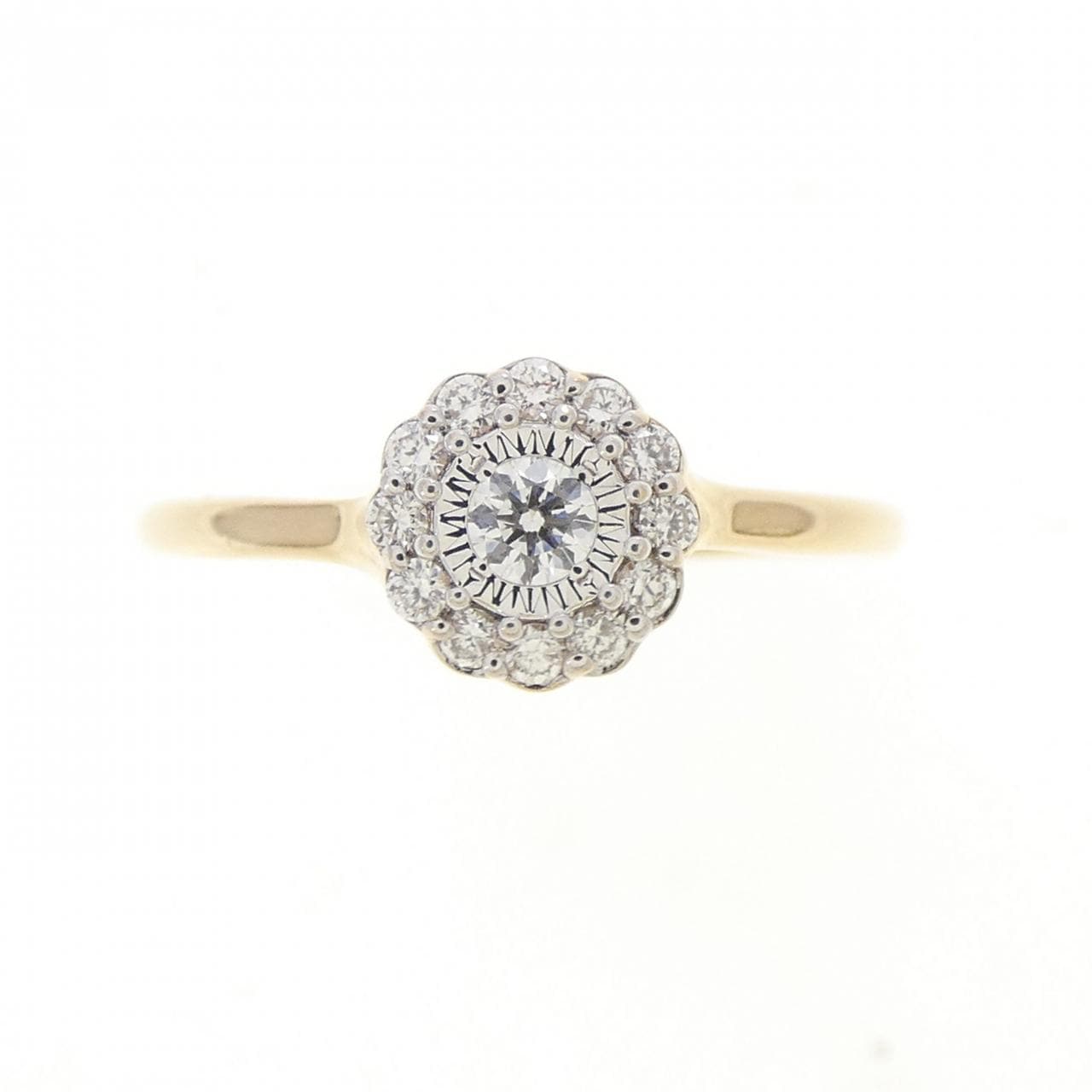 K18YG/K18WG ダイヤモンド リング 0.06CT