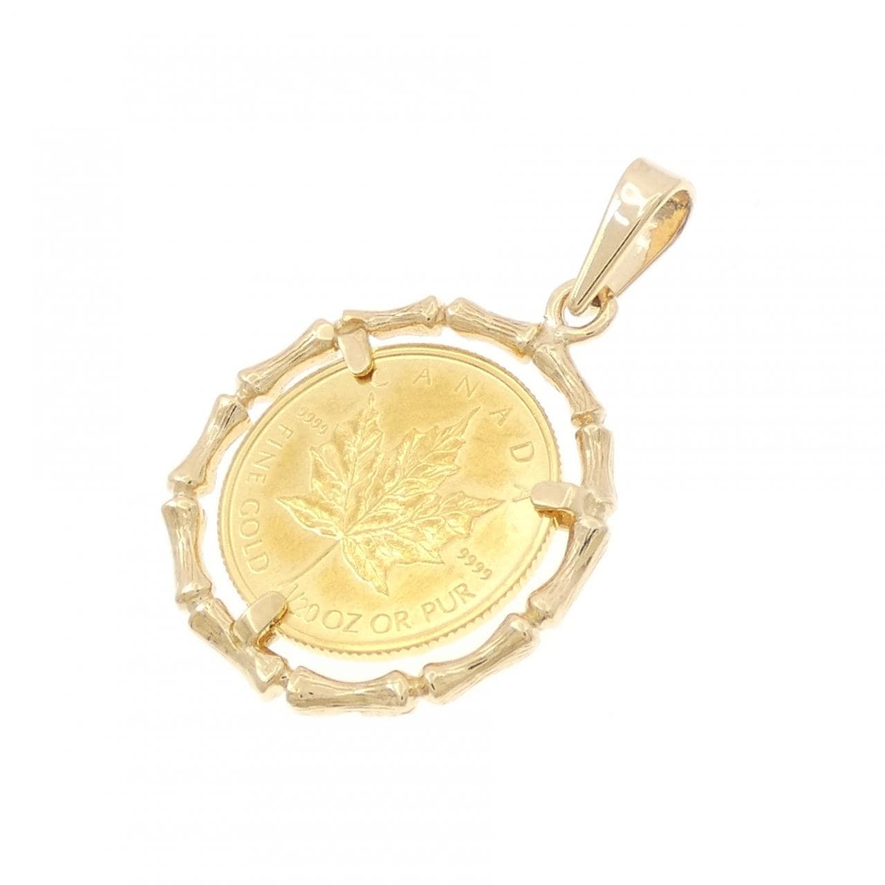18KYG(枠) コイン ペンダント