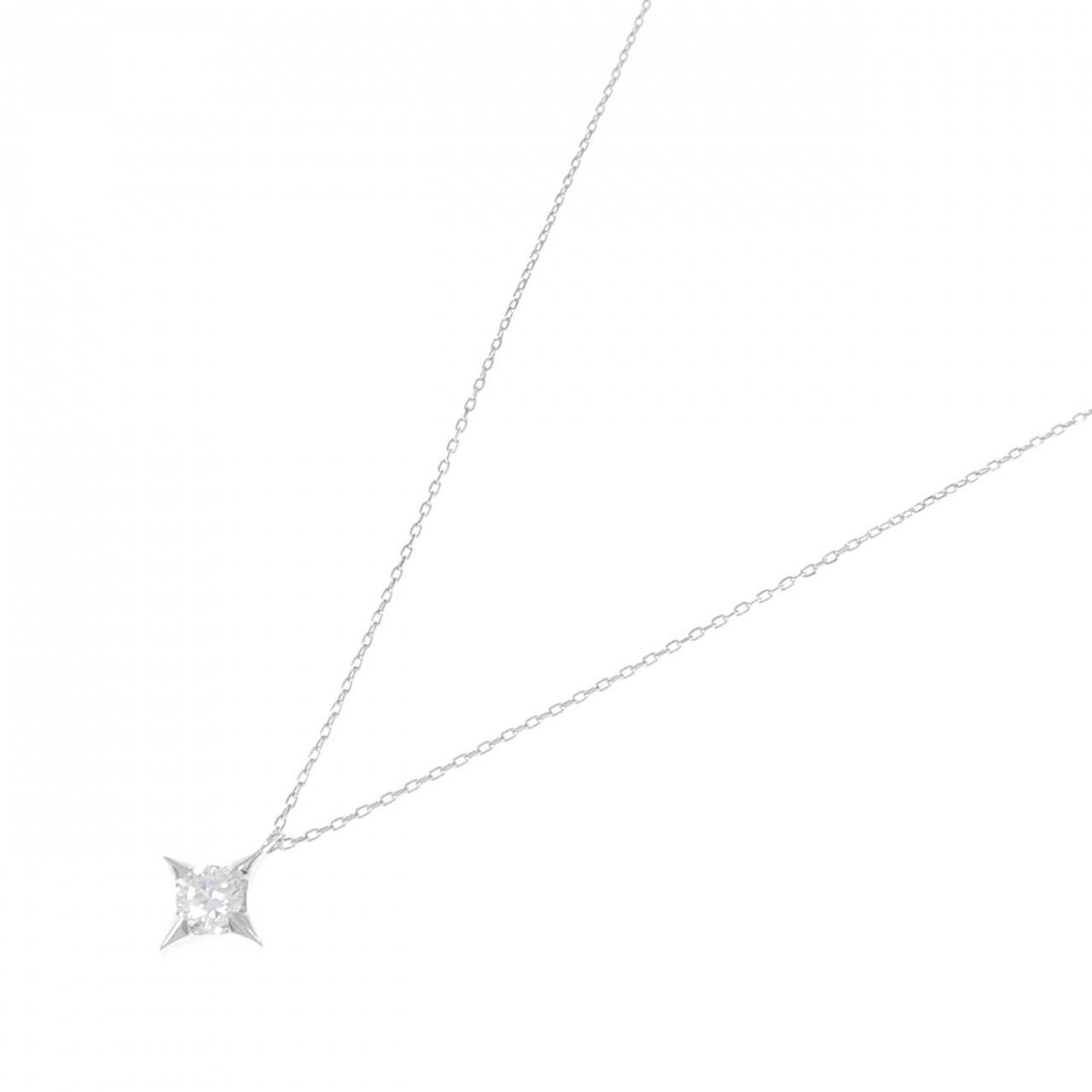 【新品】K18WG ダイヤモンド ネックレス 0.19CT