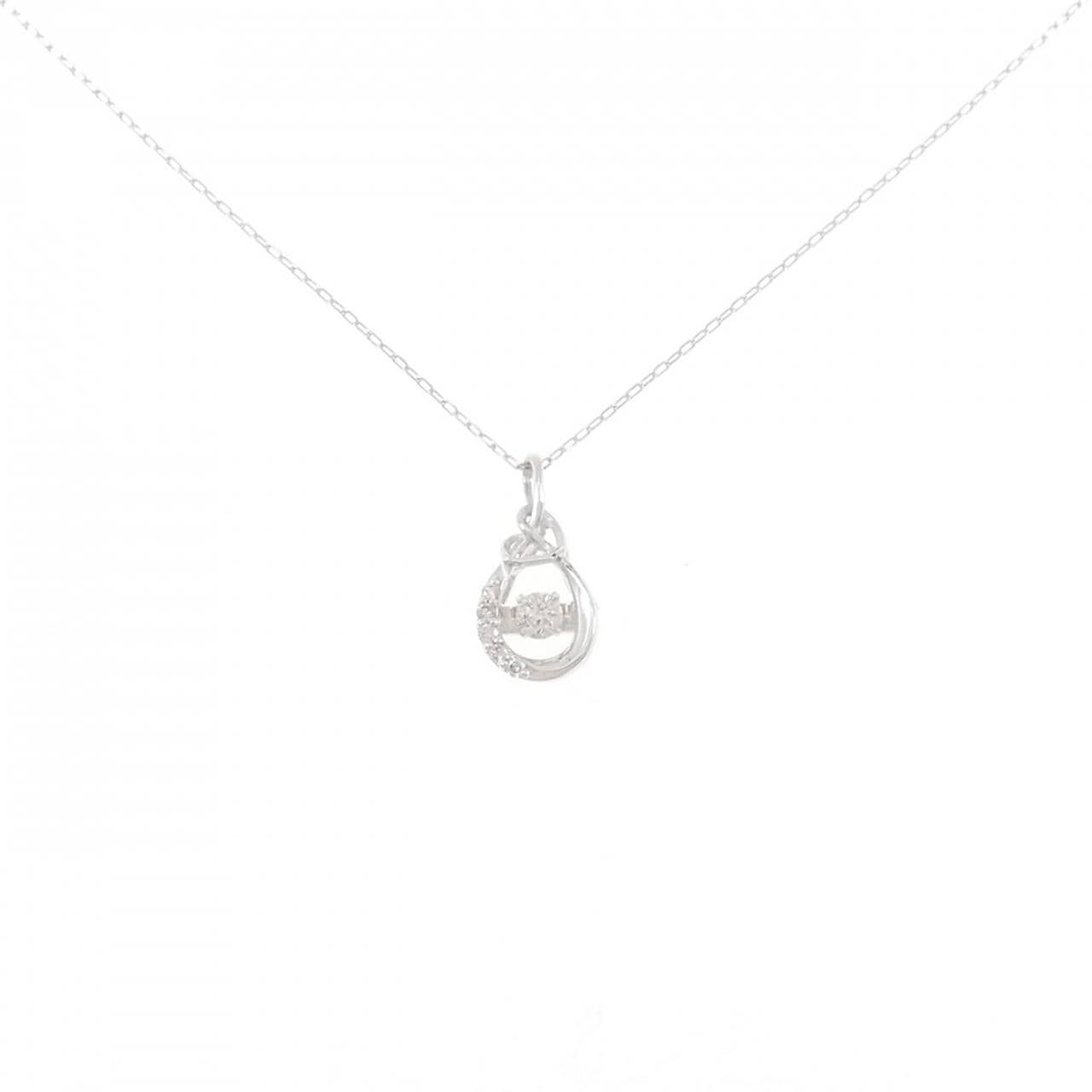 K18WG ダイヤモンド ネックレス 0.11CT