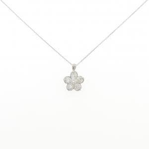 PT900/PT850 フラワー ダイヤモンド ネックレス 1.32CT